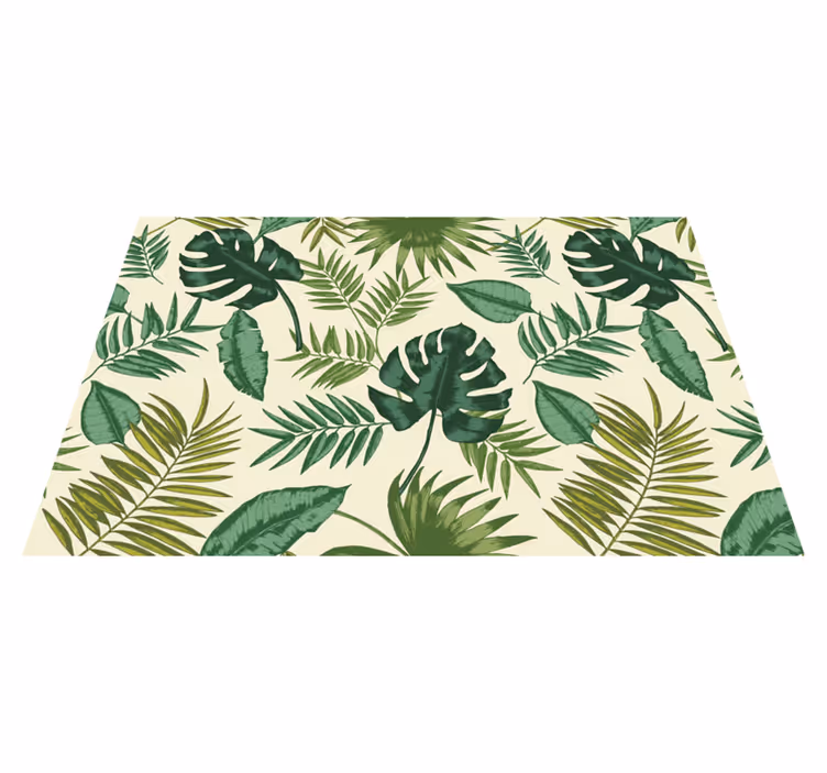 Individuais de mesa de texturas padrão tropical folhoso - TenStickers