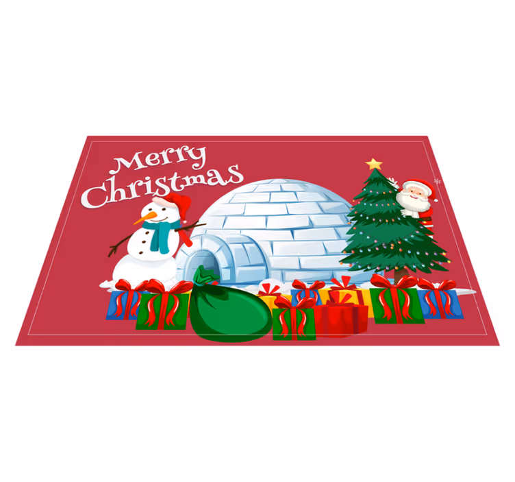 Individuais de mesa de natal cena festiva de férias - TenStickers