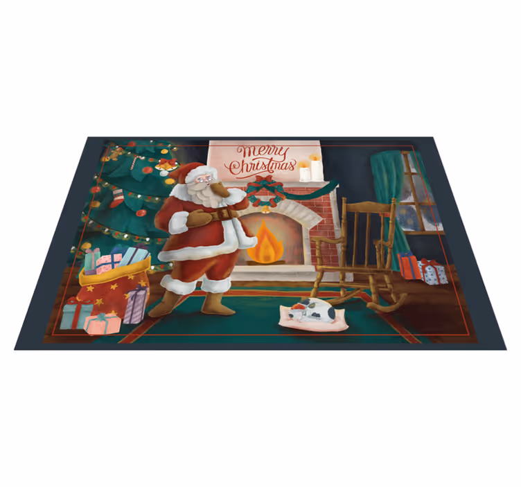 Individuais de mesa de natal encontro do papai noel - TenStickers