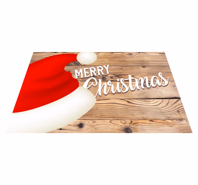 Individuais de mesa de natal chapéu de papai noel festivo - TenStickers