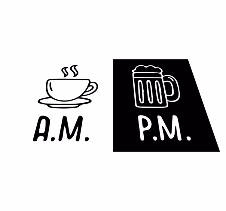 Individuais de mesa com texto café cerveja contraste - TenStickers