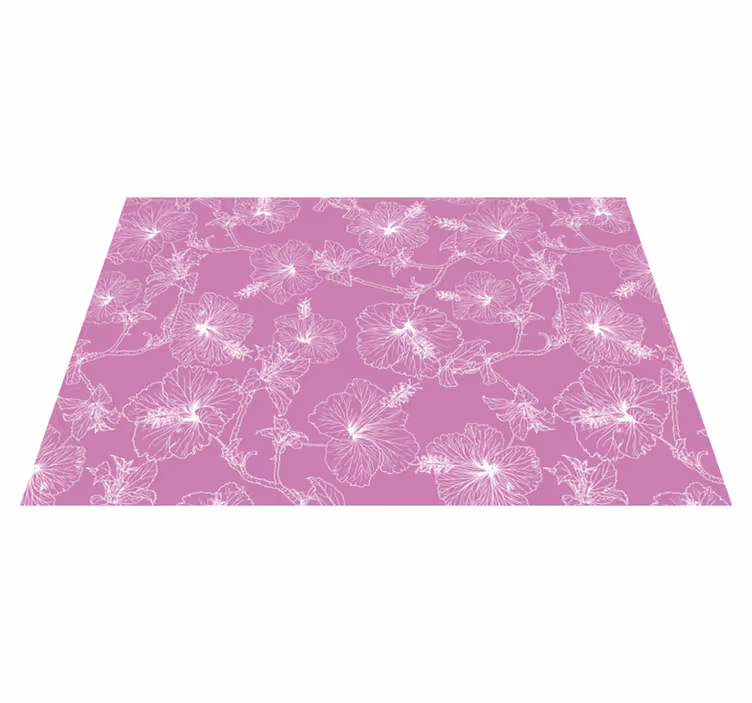 Individuais de mesa originais padrão floral contornado - TenStickers