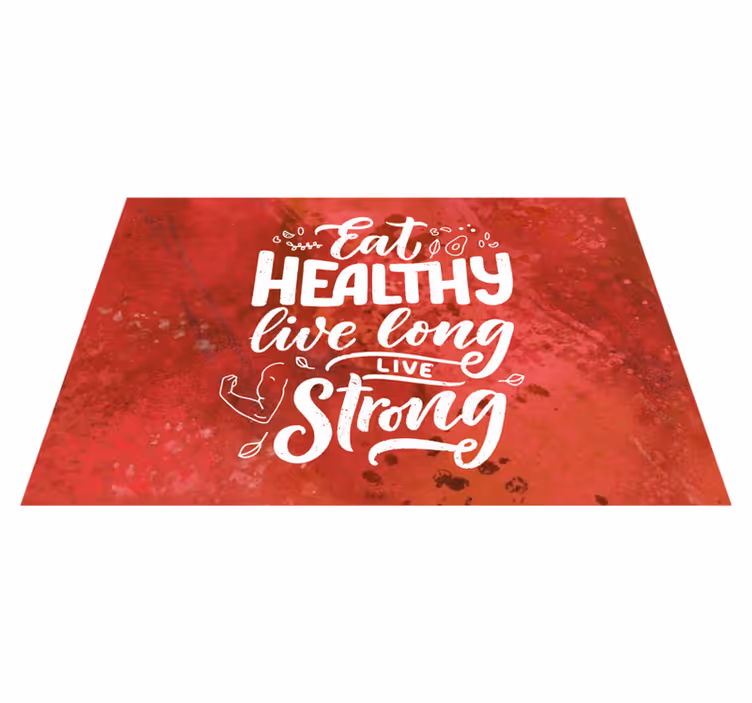 Individuais de mesa para casa Viva muito, fique forte - TenStickers