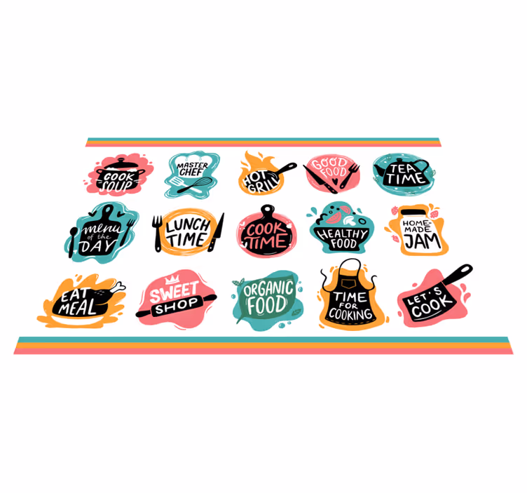 Individuais de mesa para casa Logotipos de emblemas de cozinha - TenStickers