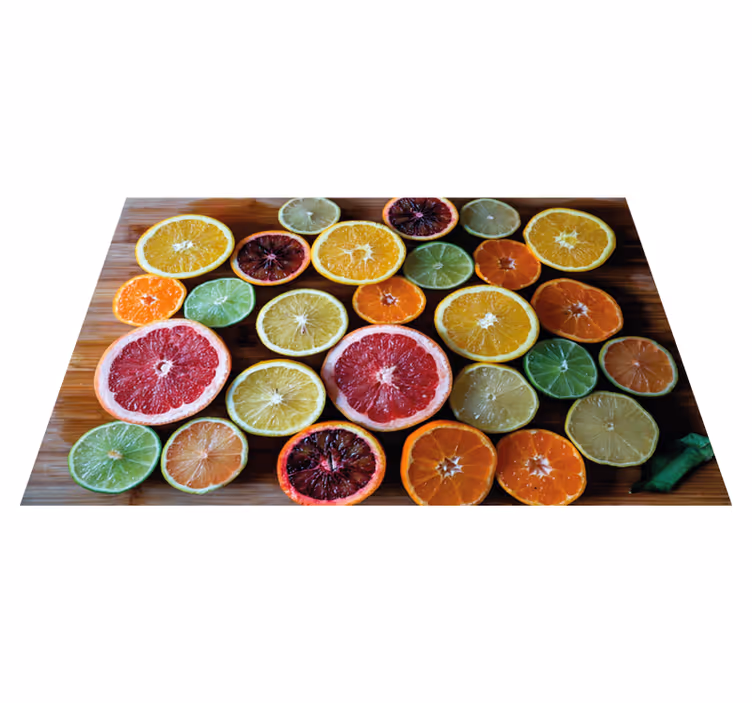 Individuais de mesa originais arranjo de frutas cítricas - TenStickers