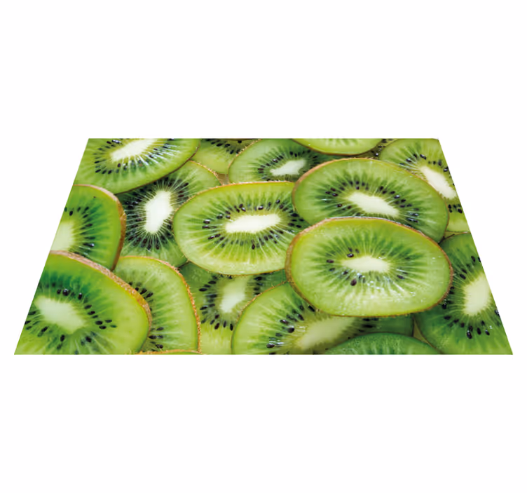 Individuais de mesa de texturas fatias de kiwi fresco - TenStickers