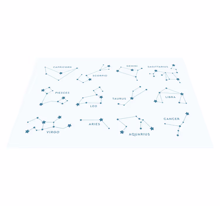 Individuais de mesa com texto mapa de constelações - TenStickers