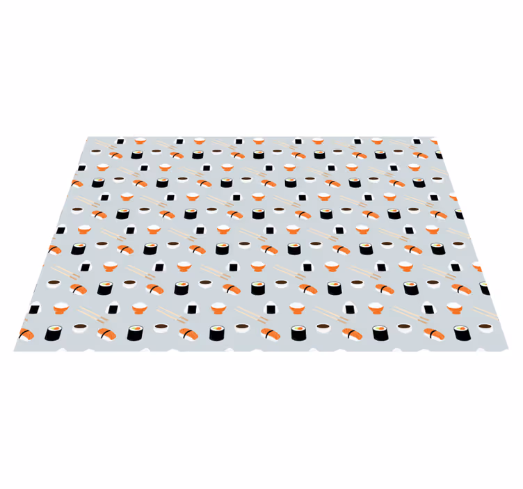 Individuais de mesa originais arte em padrão de sushi - TenStickers