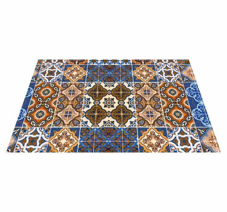 Individuais de mesa elegantes Azulejo colorido vintage - TenStickers