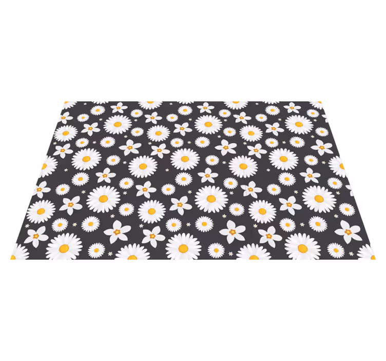 Individuais de mesa de texturas elemento floral margarida - TenStickers