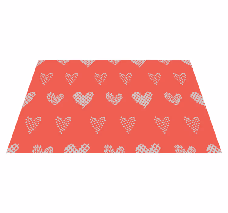 Individuais de mesa de texturas padrão coração - TenStickers