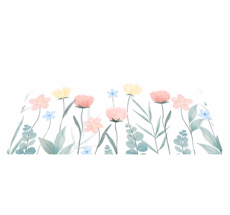 Individuais de mesa originais arranjo floral colorido - TenStickers
