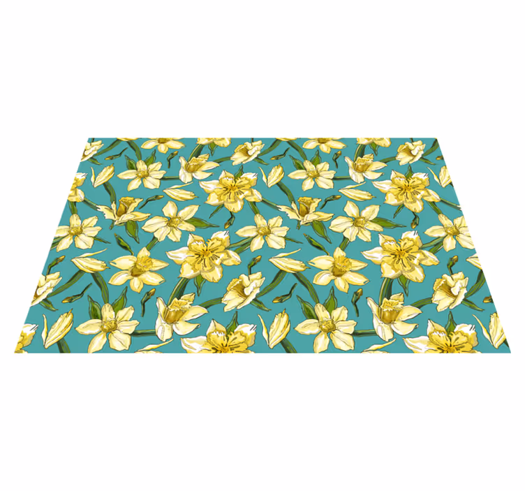 Individuais de mesa originais com padrão floral de narciso - TenStickers