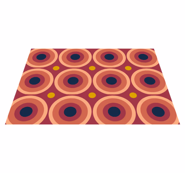 Individuais de mesa originais Círculos laranja vintage dos anos 7 - TenStickers