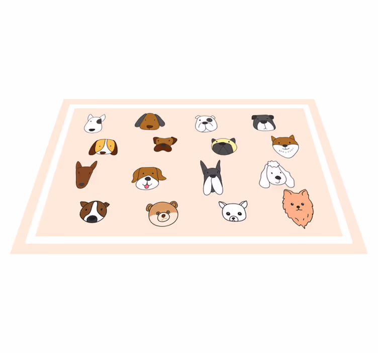 Individuais de mesa infantis coleção rostos de animais - TenStickers