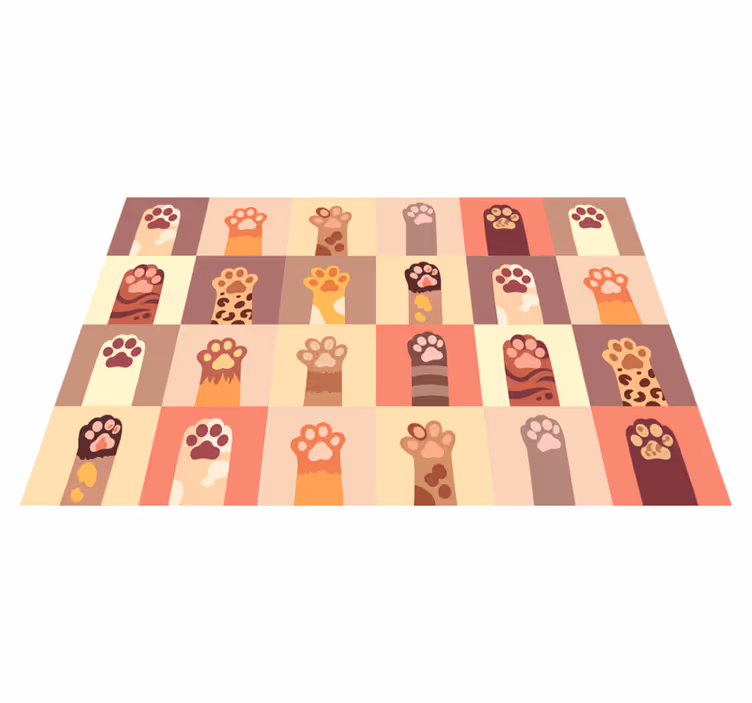 Individuais de mesa originais com estampa de patas - TenStickers