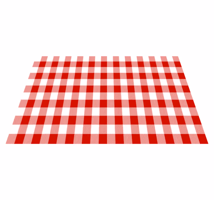 Individuais de mesa originais Quadrados vermelhos e brancos - TenStickers