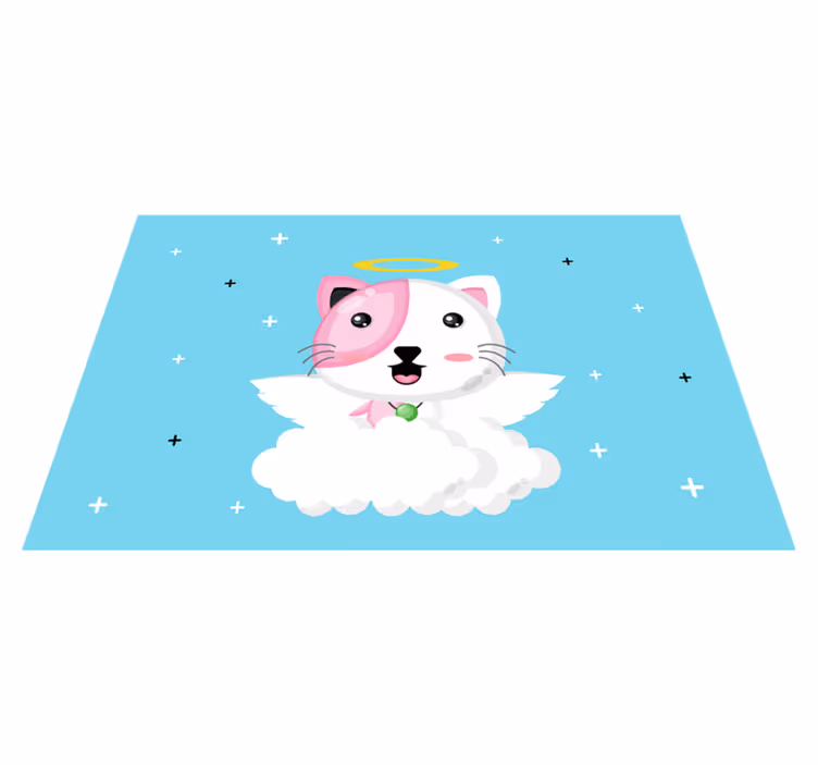 Individuais de mesa infantis anjo gato fofo - TenStickers