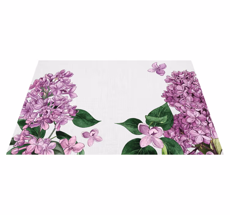 Individuais de mesa originais padrão floral lilás - TenStickers