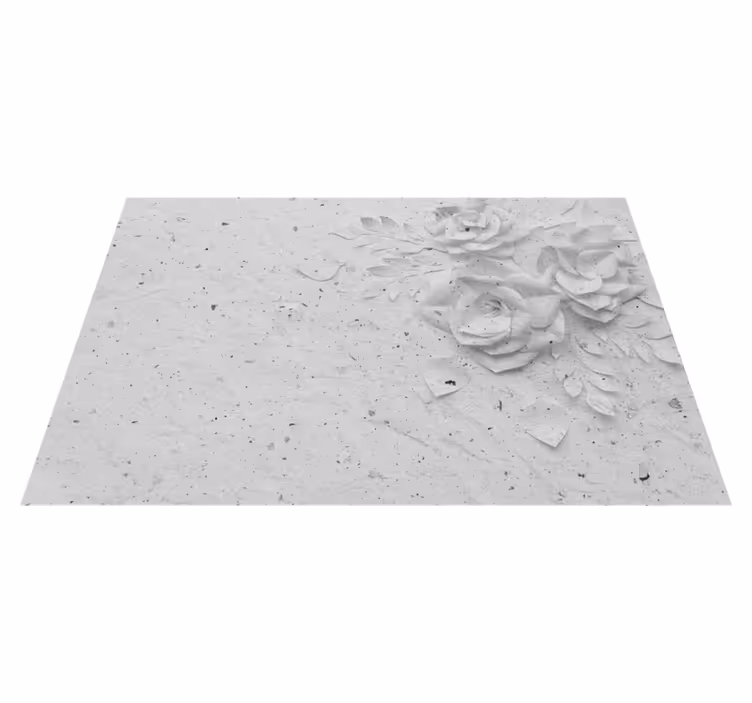 Individuais de mesa de texturas relevo floral elegante - TenStickers