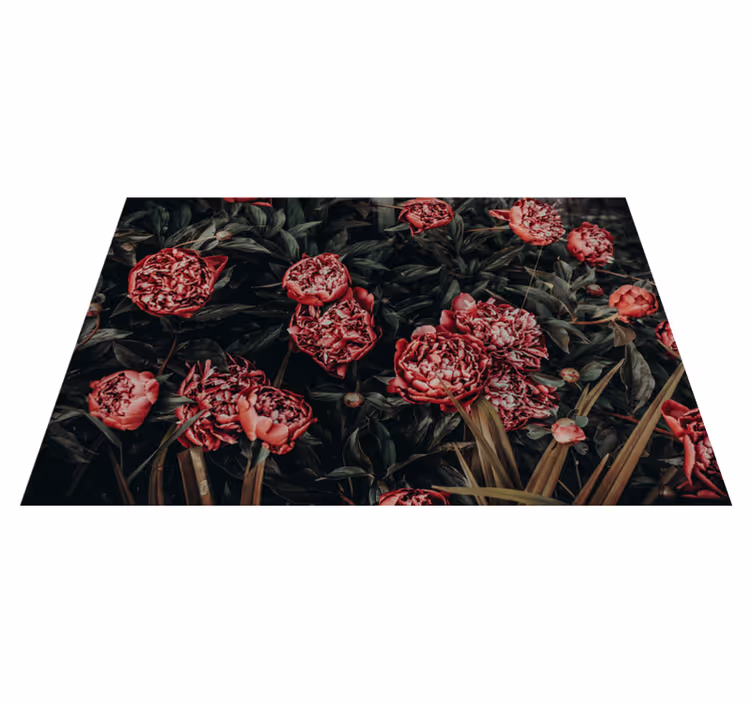 Individuais de mesa de texturas exibição floral vibrante - TenStickers
