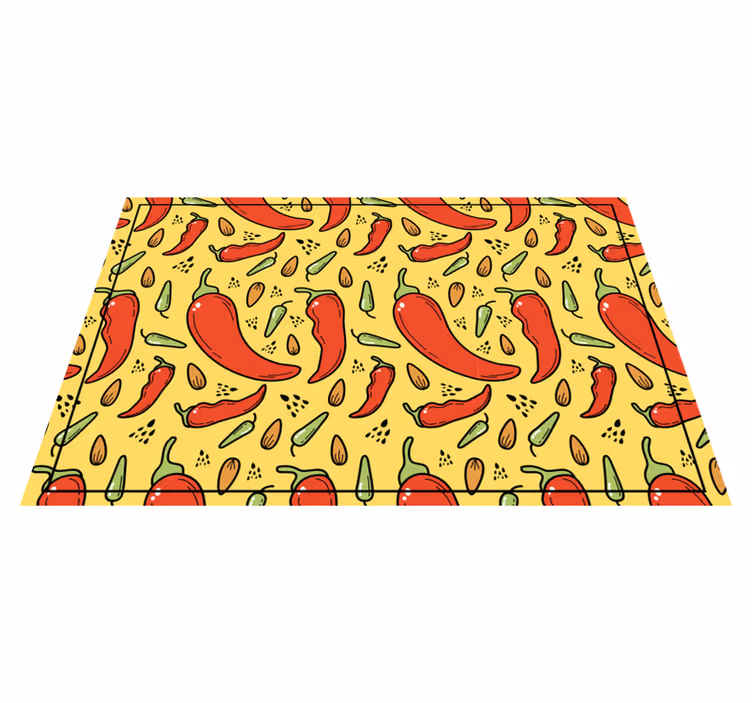 Individuais de mesa originais padrão pimenta chili - TenStickers