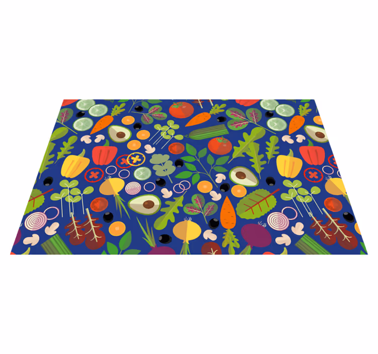 Individuais de mesa originais com motivo vegetal vibrante - TenStickers
