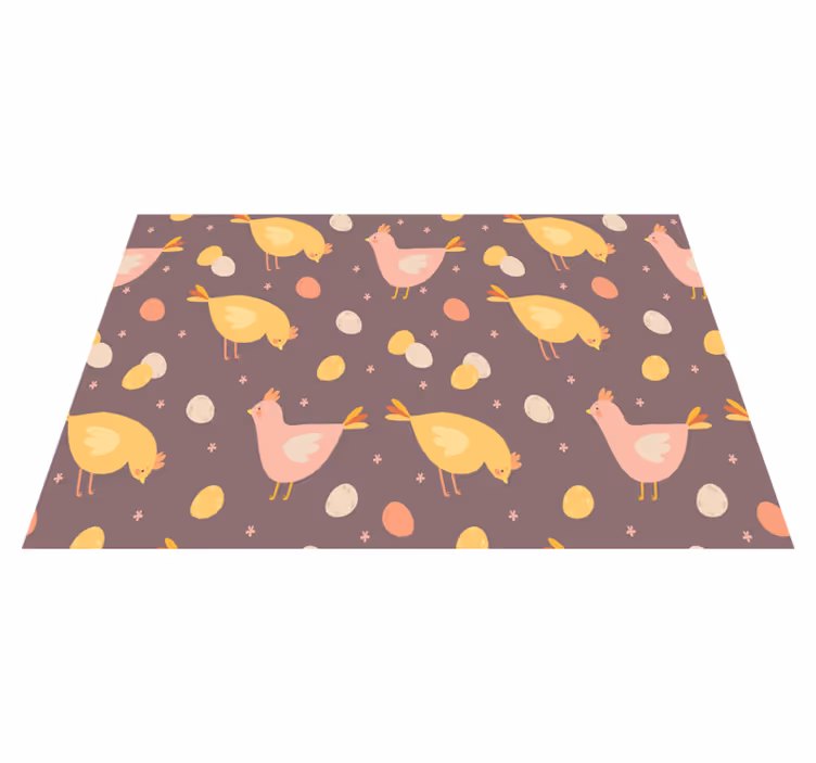 Individuais de mesa infantis padrão de pássaros encantadores - TenStickers