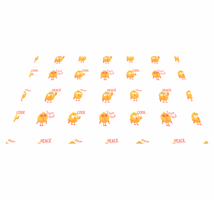 Individuais de mesa infantis com motivos de pintinhos fofos - TenStickers