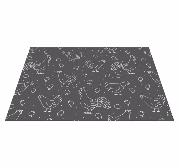 Individuais de mesa originais tigela charmosa de galinha - TenStickers