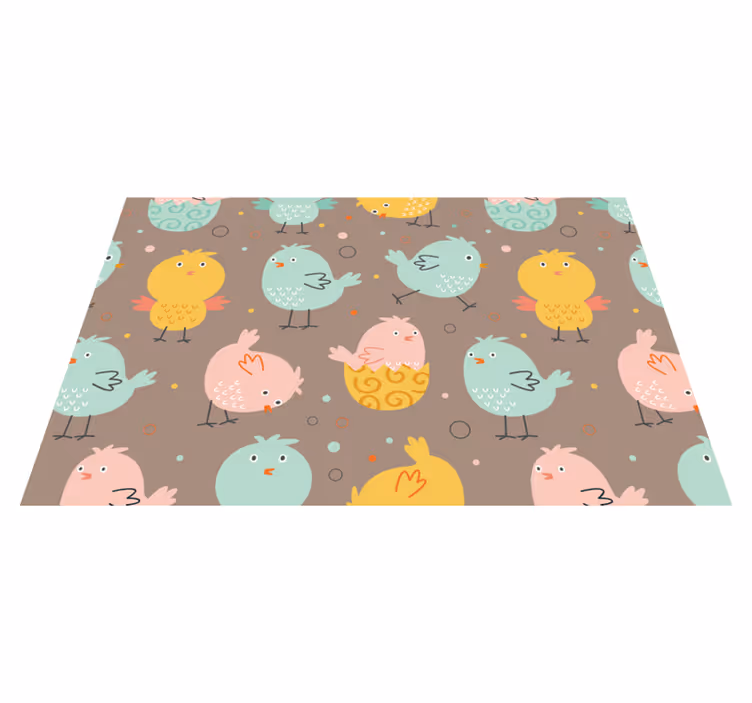 Individuais de mesa infantis com motivos aviários vibrantes - TenStickers