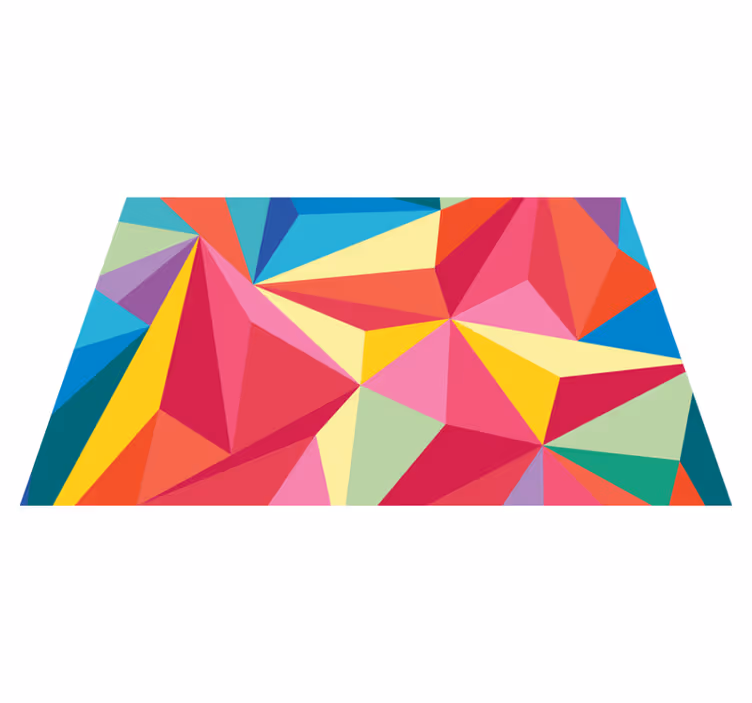 Individuais de mesa originais composição de cores geométrica - TenStickers