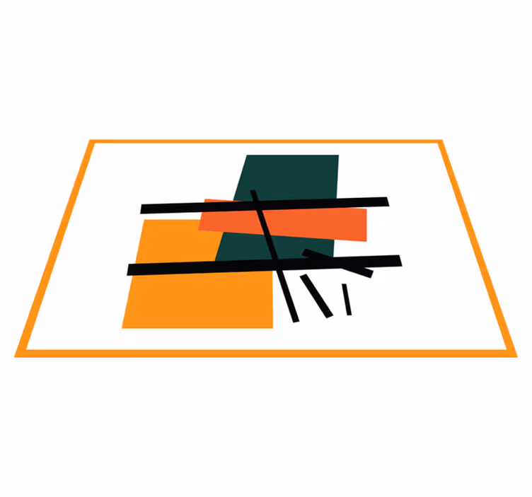 Individuais de mesa modernos blocos geométricos abstratos - TenStickers