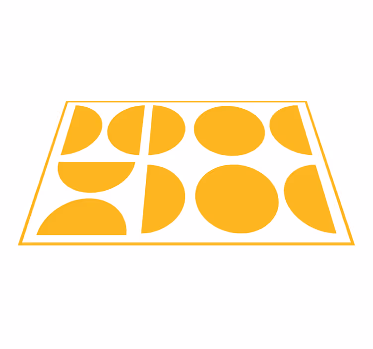 Individuais de mesa modernos em forma geométrica amarela - TenStickers