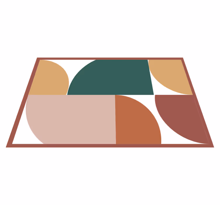 Individuais de mesa modernos segmentos de cor geométrica - TenStickers