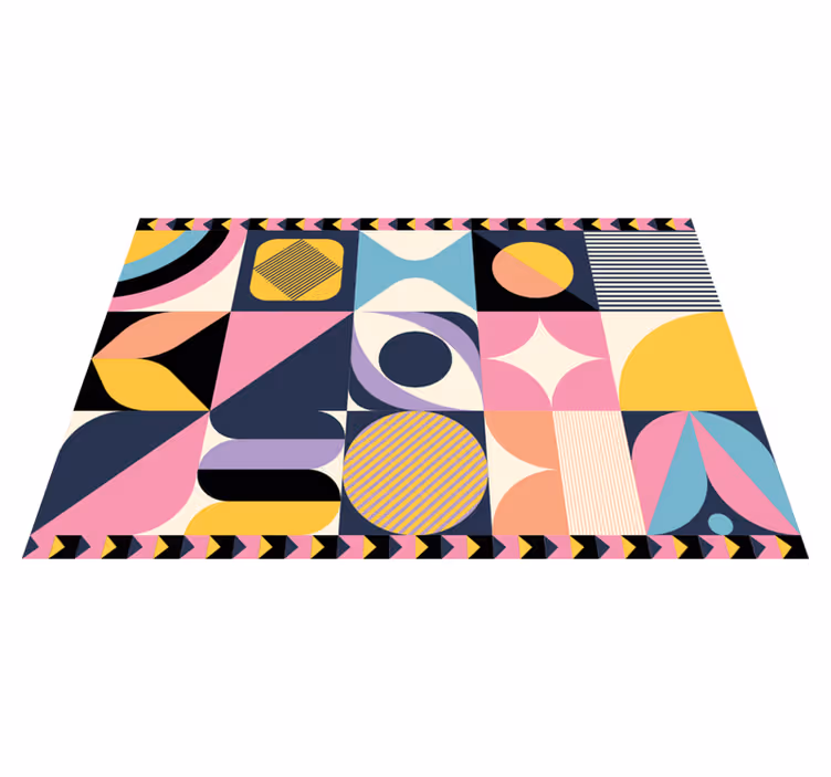 Individuais de mesa modernos em bloco de cores geométrico - TenStickers