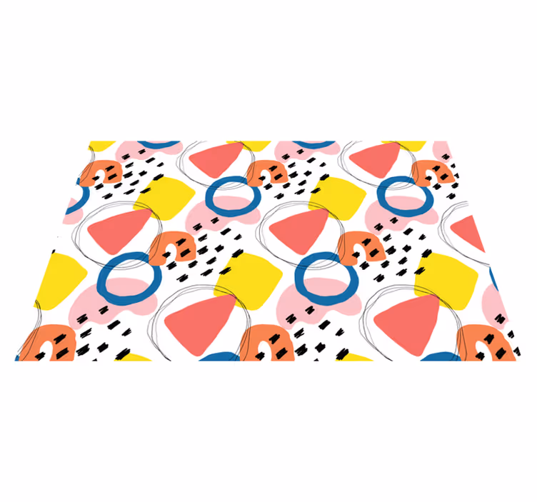 Individuais de mesa modernos com elementos geométricos vivos - TenStickers