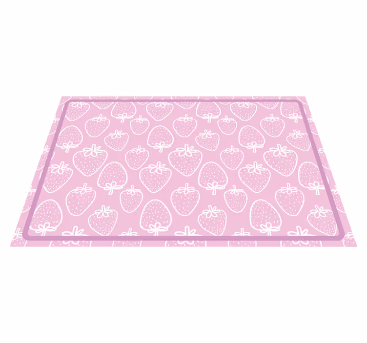 Individuais de mesa infantis com estampa de morango - TenStickers
