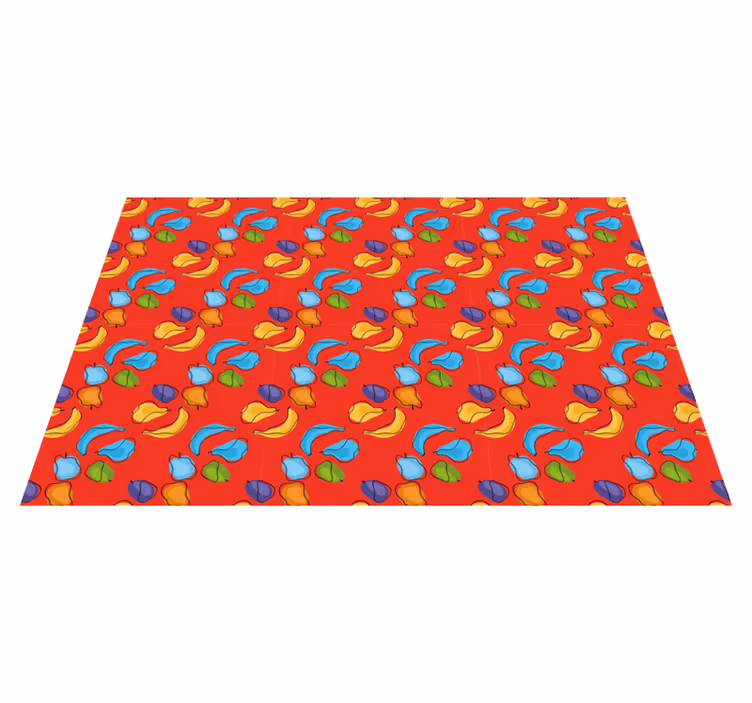 Individuais de mesa originais com padrão de frutas coloridas - TenStickers