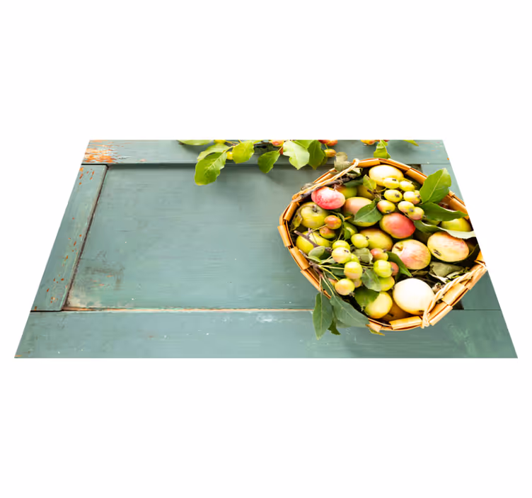 Individuais de mesa para casa arranjo de cesta de frutas - TenStickers