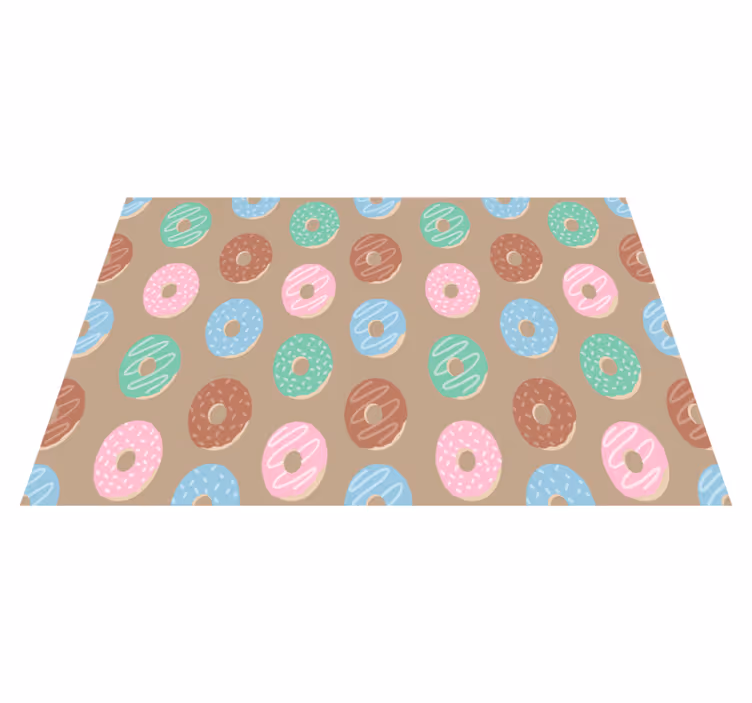 Individuais de mesa originais com estampa de donut vibrante - TenStickers