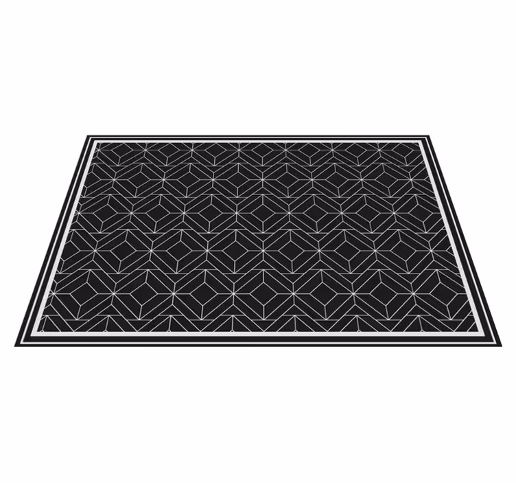 Individuais de mesa modernos superfície preta geométrica - TenStickers
