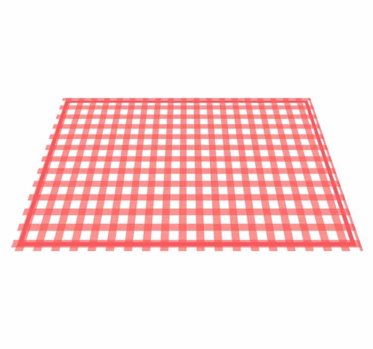 Individuais de mesa de texturas padrão xadrez vermelho - TenStickers