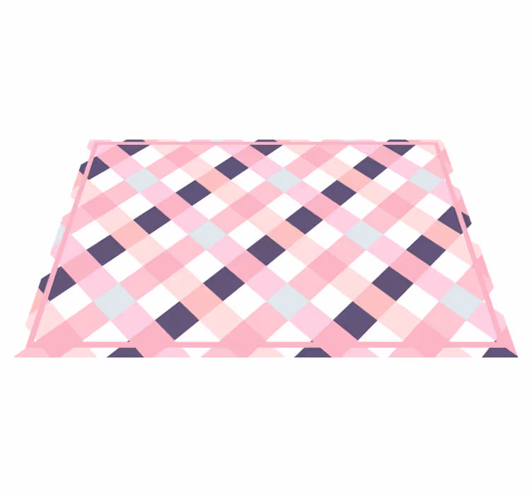 Individuais de mesa de texturas padrão xadrez em tons suaves - TenStickers