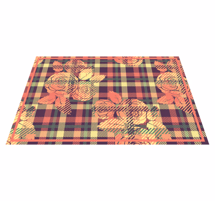 Individuais de mesa de texturas arranjo em grade botânico - TenStickers