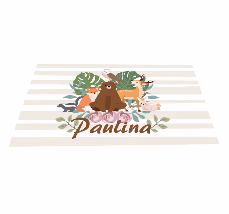 Individuais de mesa infantis reunião de animais divertidos - TenStickers