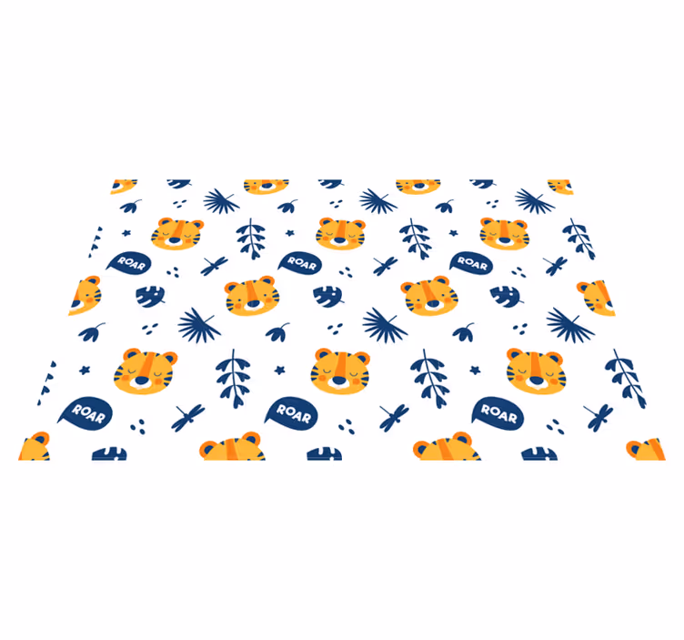 Individuais de mesa infantis com estampa de rosto de tigre - TenStickers