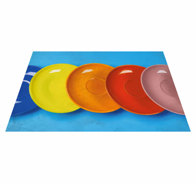 Individuais de mesa modernos pratos circulares coloridos - TenStickers