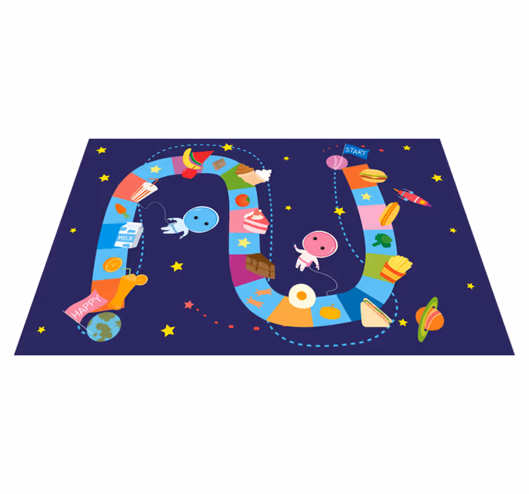 Individuais de mesa infantis Jogo de comida espacial para criança - TenStickers