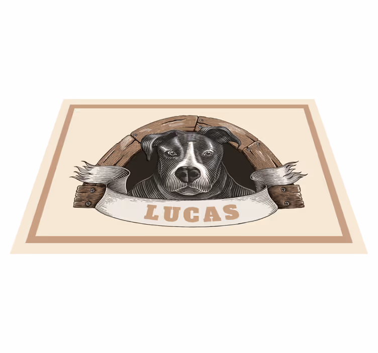 Individuais de mesa originais ilustração de retrato de cão - TenStickers